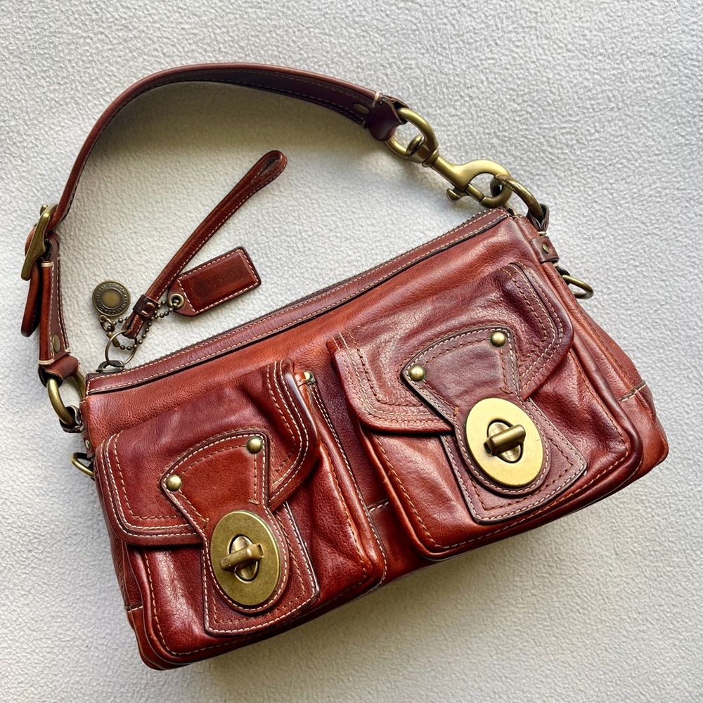 Rare Vintage Coach 65th Anniversary Legacy Shoulder Bag Whiskey 10328